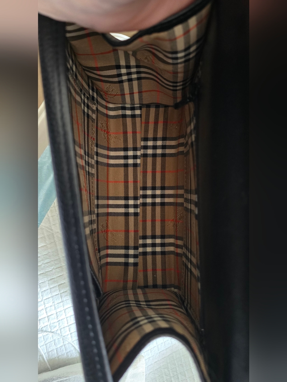 Burberry Black Leather Satchel with Gold Hardware - Picture 3 of 3